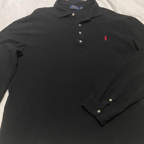Polo Ralph Lauren Other - Polo by Ralph Lauren Black Long-Sleeve Polo with Red Logo